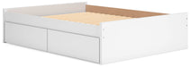 Signature Design White Queen Platform Bed with 2 Side Storage