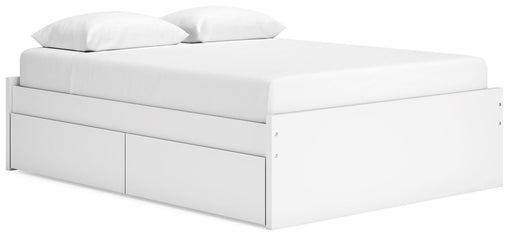 Signature Design White Queen Platform Bed with 2 Side Storage