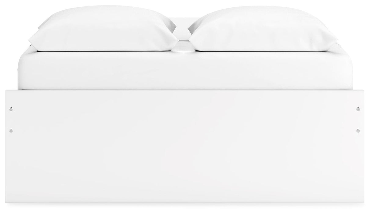 Signature Design White Queen Platform Bed with 2 Side Storage
