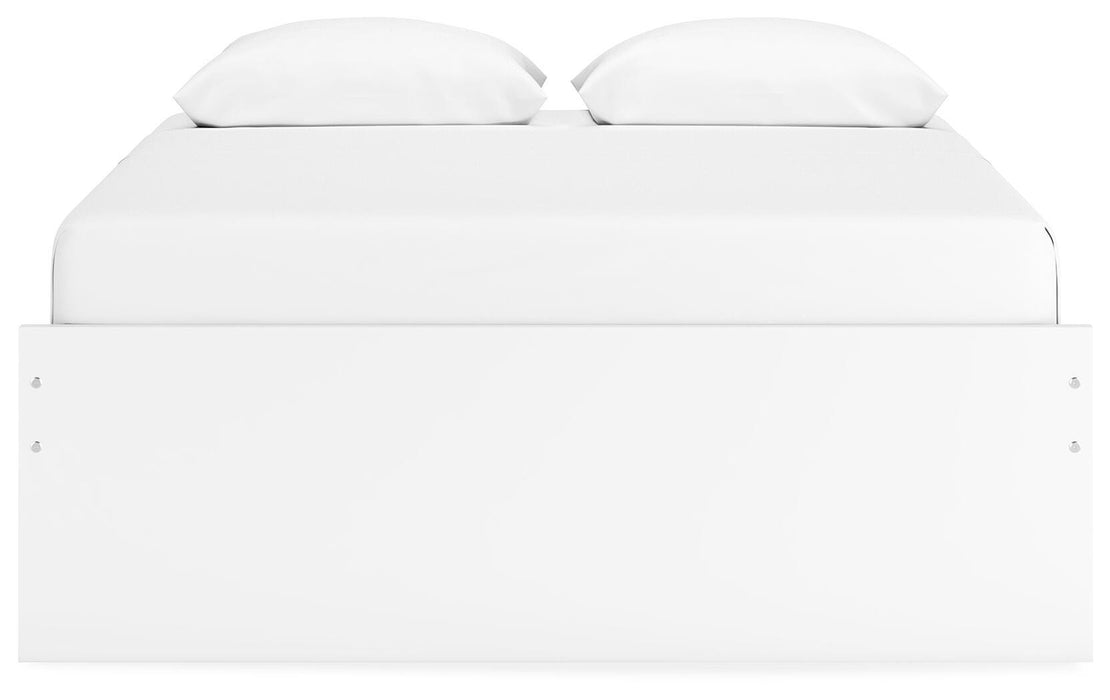 Signature Design White Queen Platform Bed with 2 Side Storage