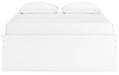 Signature Design White Queen Platform Bed with 2 Side Storage