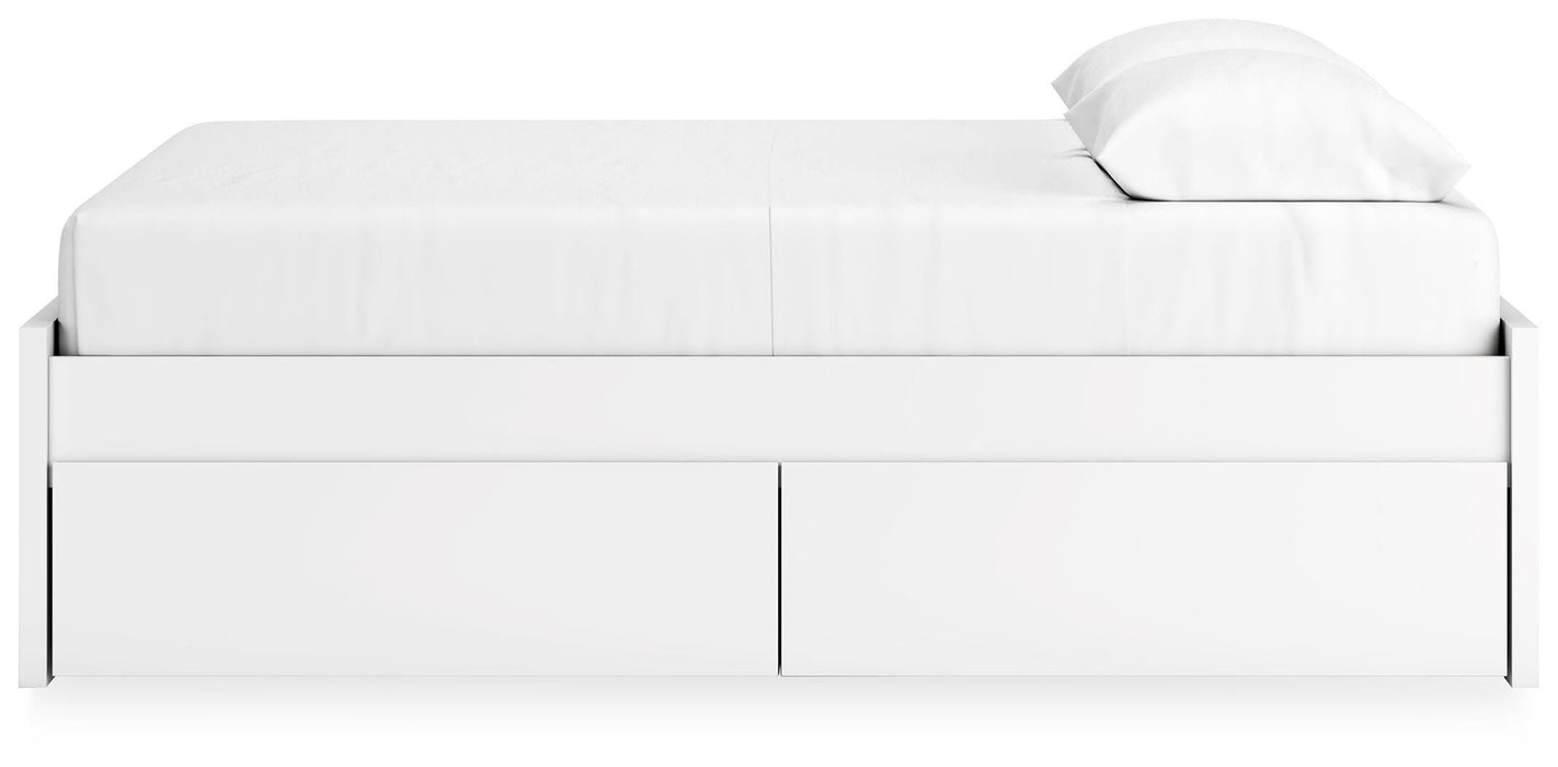 Signature Design White Queen Platform Bed with 2 Side Storage