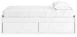 Signature Design White Queen Platform Bed with 2 Side Storage
