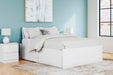 Signature Design White Queen Platform Bed with 2 Side Storage