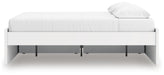 Signature Design White King Platform Bed with 1 Side Storage