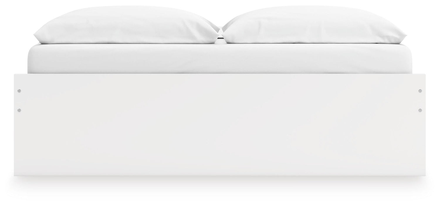 Signature Design White King Platform Bed with 2 Side Storage