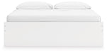 Signature Design White King Platform Bed with 2 Side Storage