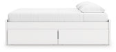 Signature Design White King Platform Bed with 2 Side Storage