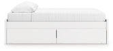Signature Design White King Platform Bed with 2 Side Storage