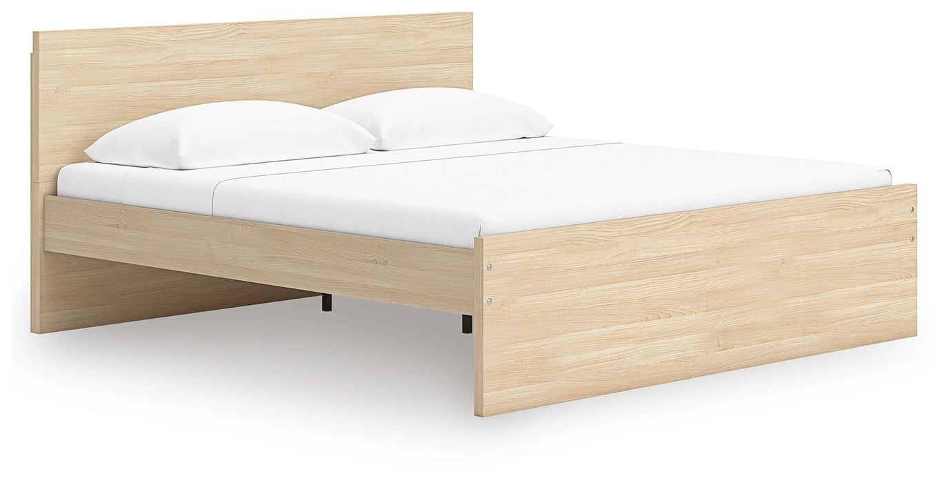 Signature Design Natural Queen Panel Platform Bed