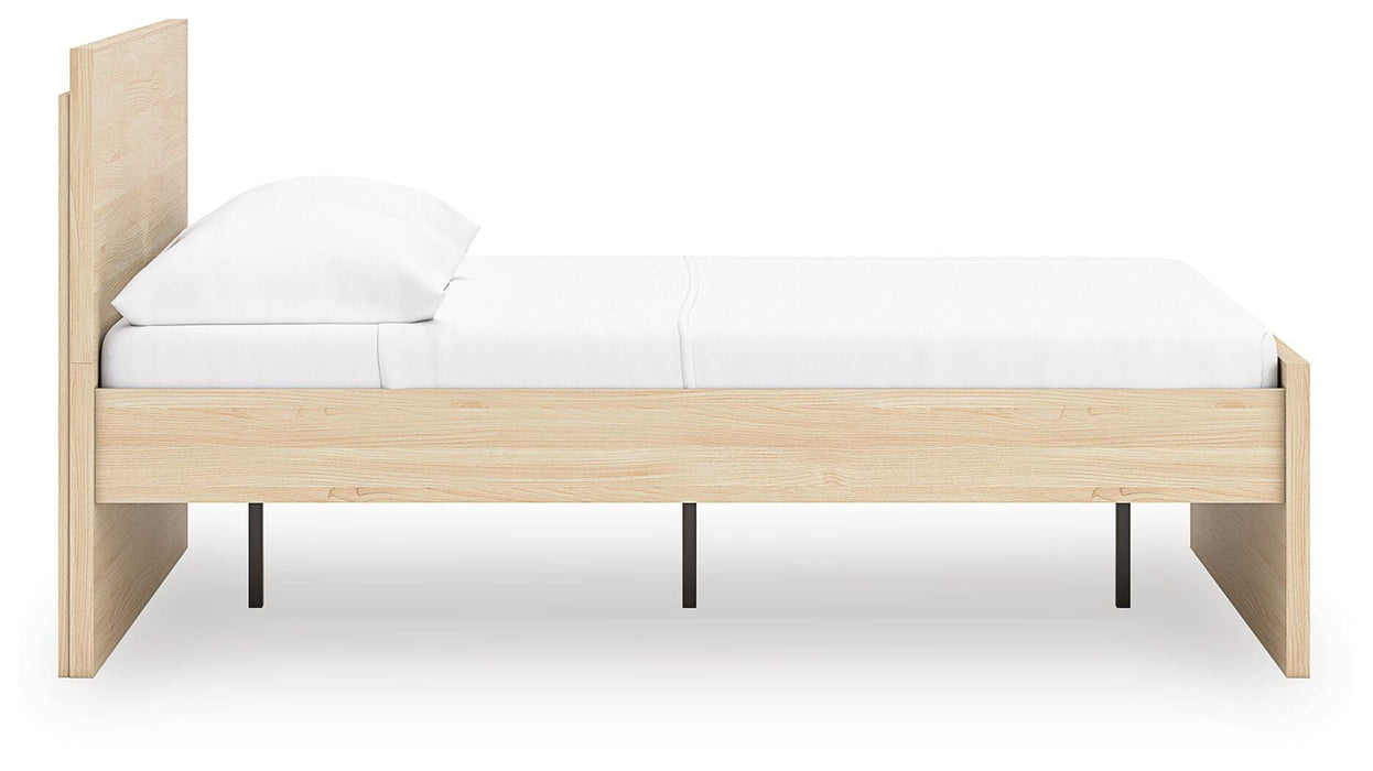 Signature Design Natural King Panel Platform Bed