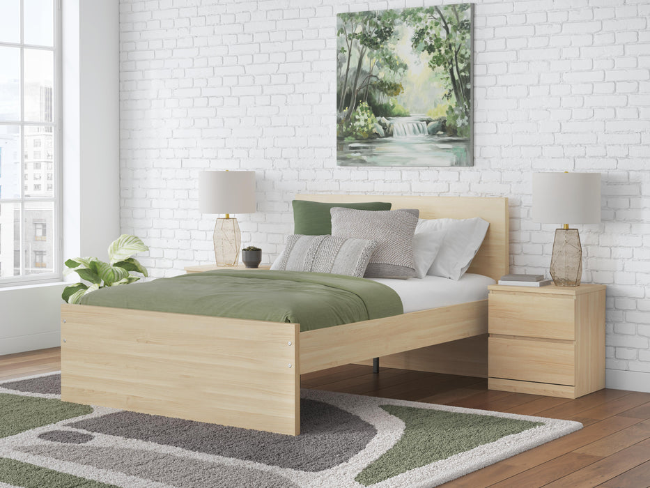 Signature Design Natural King Panel Platform Bed
