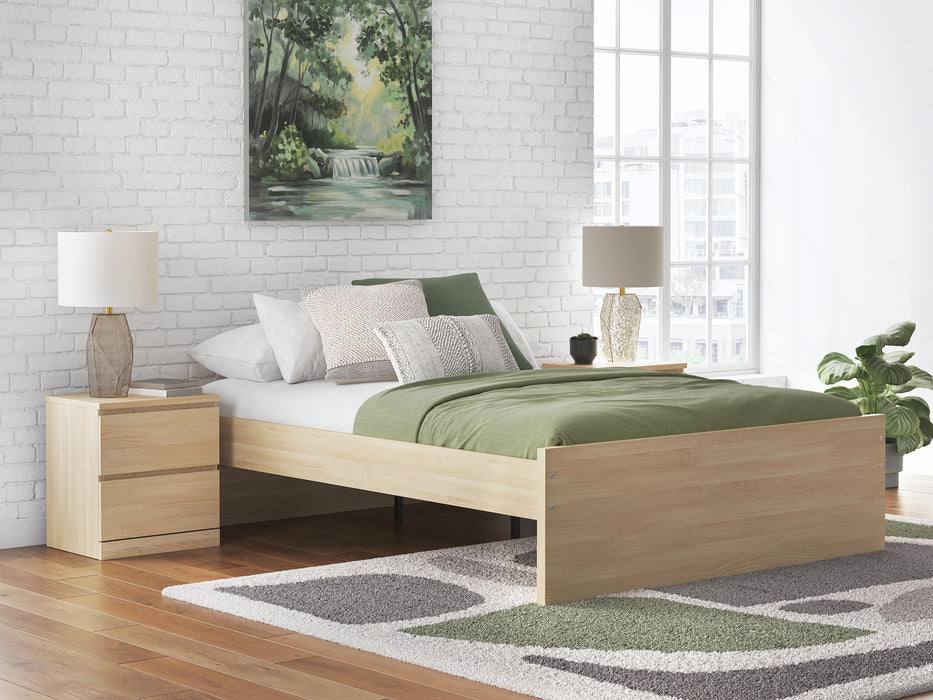 Signature Design Natural Queen Platform Bed
