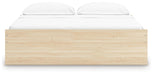 Signature Design Natural King Platform Bed with 1 Side Storage