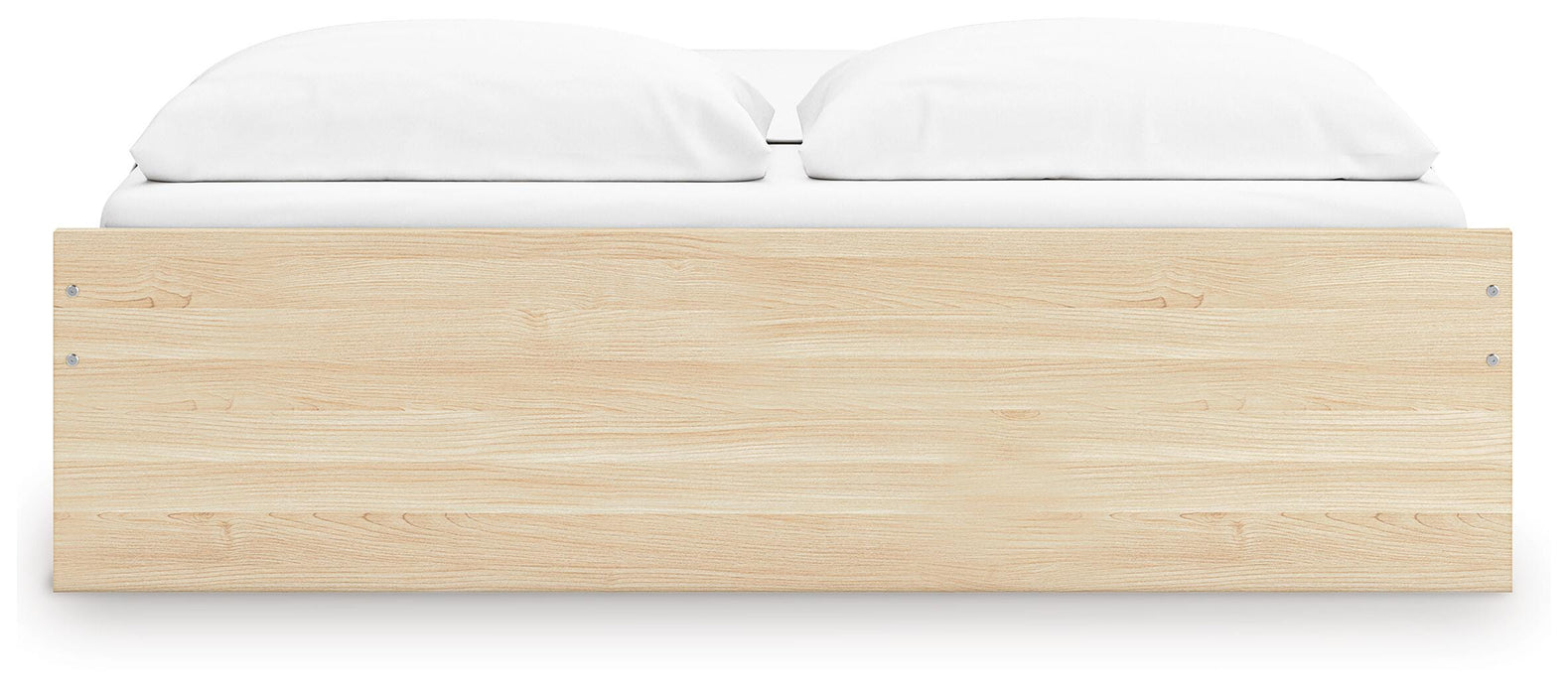 Signature Design Natural King Platform Bed with 2 Side Storage