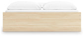 Signature Design Natural King Platform Bed with 2 Side Storage