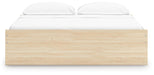 Signature Design Natural King Platform Bed with 2 Side Storage