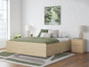 Signature Design Natural King Platform Bed with 2 Side Storage
