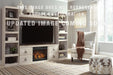 Signature Design Whitewash 3-Piece Entertainment Center