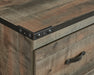 Signature Design Brown TV Stand with Electric Fireplace