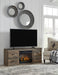 Signature Design Brown TV Stand with Electric Fireplace