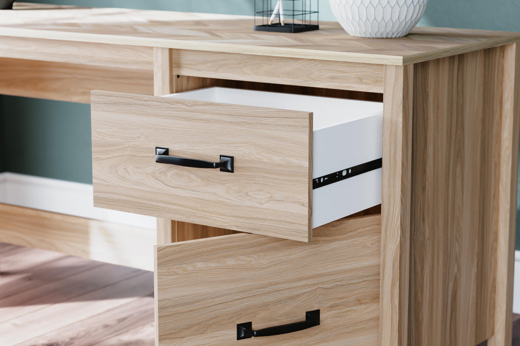 Signature Design Tan Home Office Desk