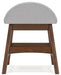 Signature Design Light Gray/Brown Home Office Desk Chair (1/CN)