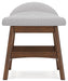 Signature Design Light Gray/Brown Home Office Desk Chair (1/CN)
