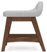Signature Design Light Gray/Brown Home Office Desk Chair (1/CN)