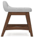 Signature Design Light Gray/Brown Home Office Desk Chair (1/CN)