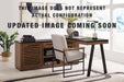 Signature Design Warm Brown/Black Credenza with Desk Return