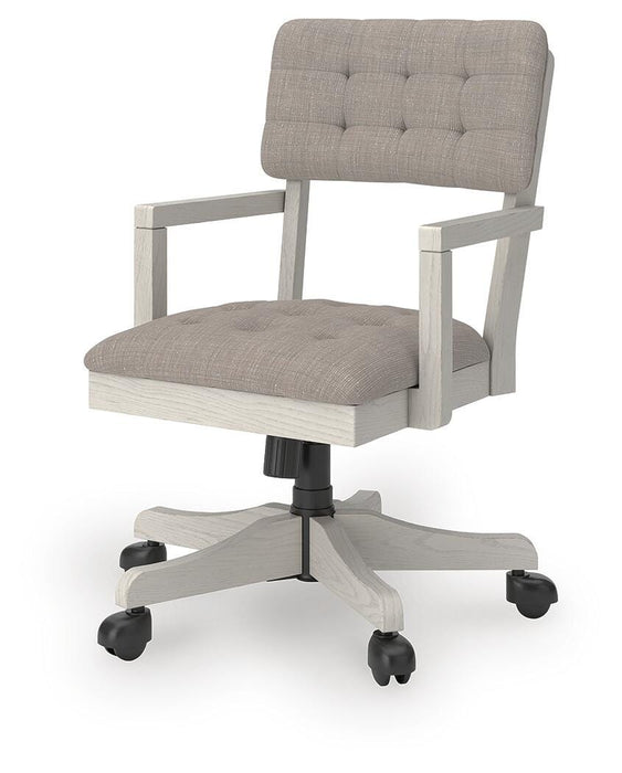 Signature Design Antique White Home Office Desk Chair (1/CN)