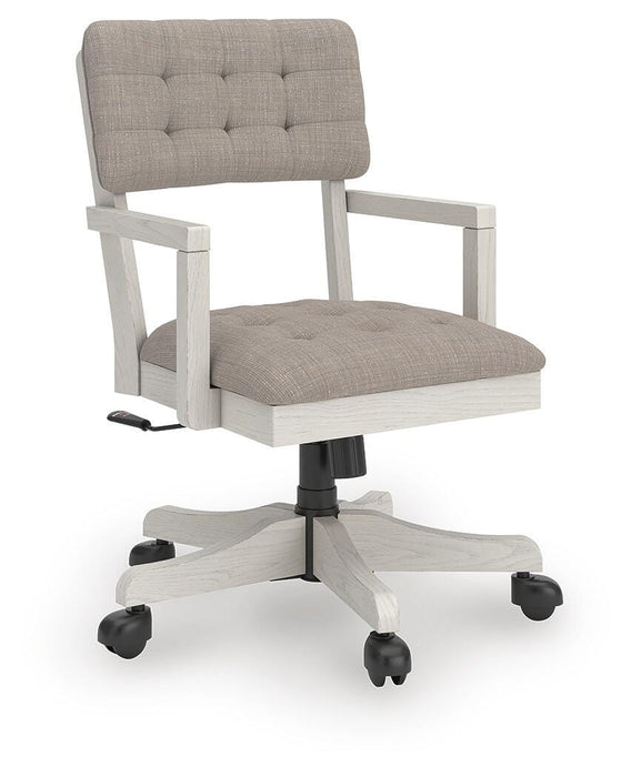 Signature Design Antique White Home Office Desk Chair (1/CN)