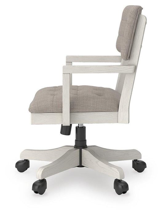 Signature Design Antique White Home Office Desk Chair (1/CN)