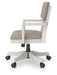Signature Design Antique White Home Office Desk Chair (1/CN)