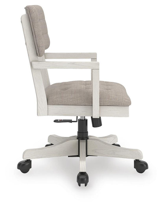 Signature Design Antique White Home Office Desk Chair (1/CN)