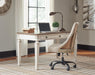 Signature Design White/Brown Home Office Lift Top Desk
