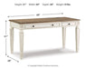 Signature Design White/Brown Home Office Lift Top Desk