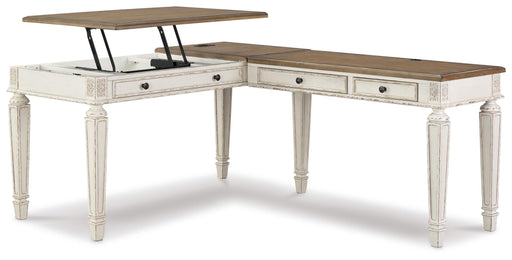Signature Design White/Brown 2-Piece Home Office Desk