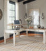 Signature Design White/Brown Home Office Lift Top Desk