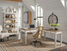 Signature Design White/Brown 2-Piece Home Office Desk