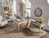 Signature Design White/Brown 2-Piece Home Office Desk
