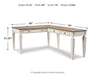 Signature Design White/Brown 2-Piece Home Office Desk