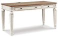 Signature Design White/Brown Home Office Desk