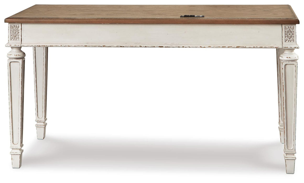 Signature Design White/Brown Home Office Desk