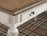Signature Design White/Brown 2-Piece Home Office Desk