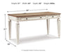 Signature Design White/Brown Home Office Desk