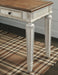 Signature Design White/Brown Home Office Desk