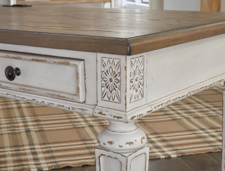 Signature Design White/Brown Home Office Desk