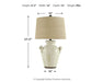 Signature Design Cream Ceramic Table Lamp (1/CN)